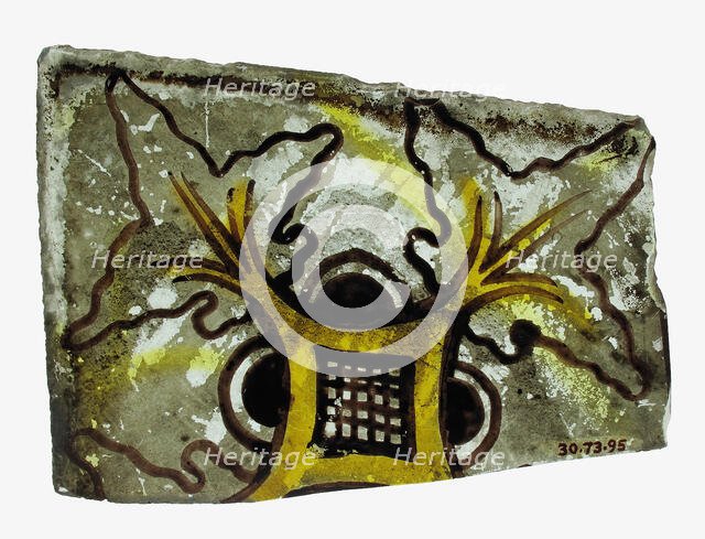 Glass Fragment, European, 15th century. Creator: Unknown.