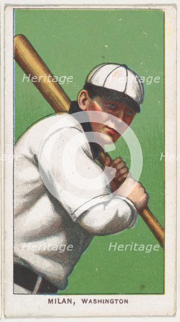 Milan, Washington, American League, from the White Border series (T206) for the America..., 1909-11. Creator: American Tobacco Company.