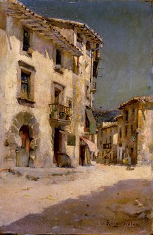  'Street of a village' by Joan Roig Soler.