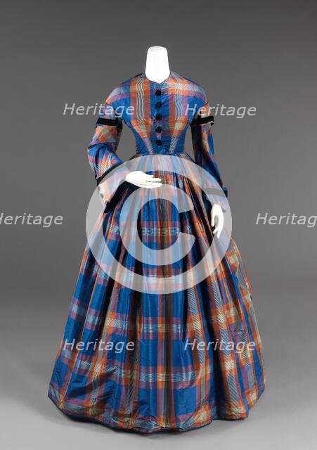 Afternoon dress, American, ca. 1855. Creator: Unknown.