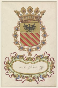 Coat of arms of Ottone Eurico del Caretto, Marquis of Savona, 1650-1699. Creator: Anon.