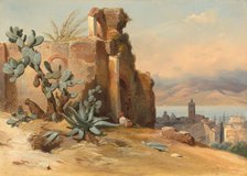 Ancient Ruins near Messina, Sicily, 1842. Creator: Charles Rémond.