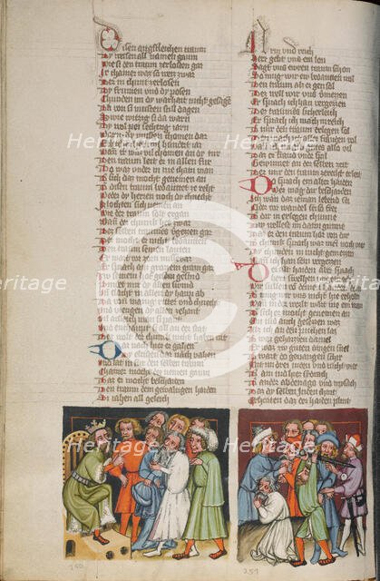 The Dream Interpreters being Dismissed by Nebuchadnezzar; Weltchronik, about 1400-1410. Creator: Unknown.