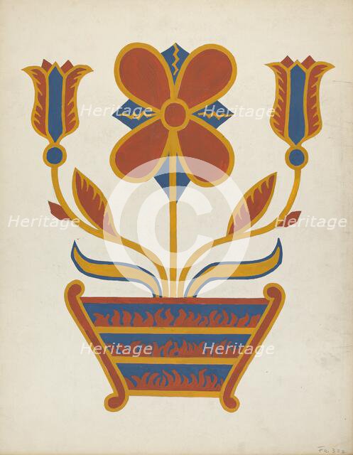 Study for Proposed Portfolio "Decorated Chests of Rural Pennsylvania", 1941. Creator: Unknown.