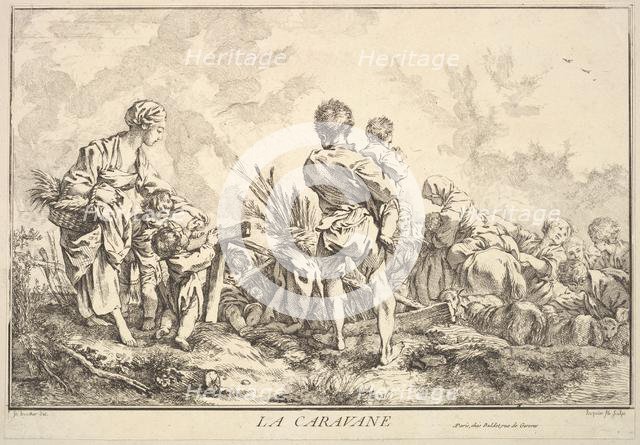 The Caravan, mid to late 18th century. Creator: Jacques Gabriel Huquier.