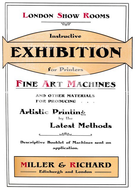 'London Show Rooms  - Instructive Exhibition for Printers', 1907. Artist: Miller & Richard.