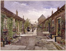 Skinners' Almshouses, Mile End Road, Stepney, London, 1883. Artist: John Crowther