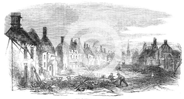 Ruins at Olney, after the recent fire, 1854. Creator: Unknown.