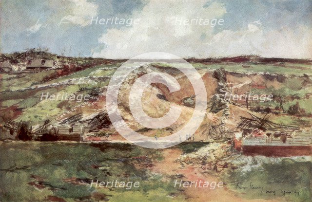 'The Funnel of Carency', Artois, France, June 1915, (1926).Artist: Francois Flameng