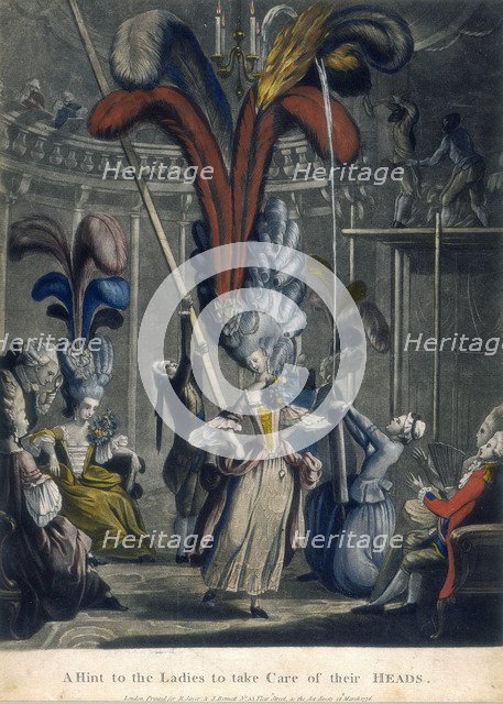 'A Hint to the Ladies to take Care of their Heads', 1770s. Artist: Unknown