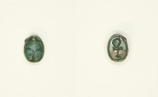 Scarab: Hieroglyph (Ankh Sign), Egypt, New Kingdom, Dynasties 18-20 (about 1550-1069 BCE). Creator: Unknown.