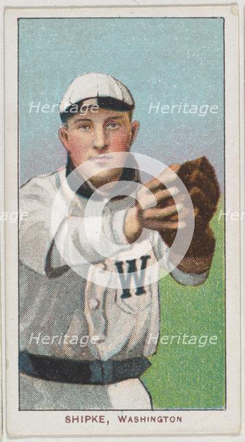 Shipke, Washington, American League, from the White Border series (T206) for the Americ..., 1909-11. Creator: American Tobacco Company.