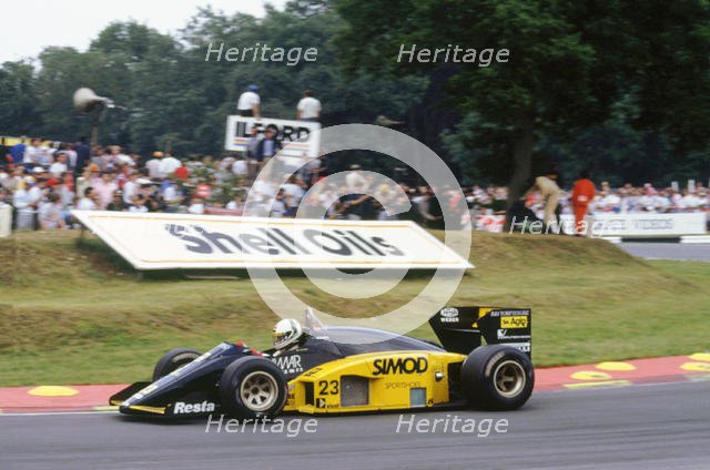 Minardi M85B, Andrea De Cesaris, 1986 British Grand Prix, Brands Hatch. Creator: Unknown.