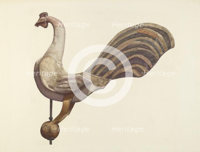 Rooster Weather Vane, 1935/1942. Creator: Lucille Chabot.