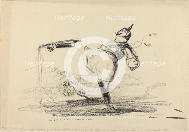 Le pas de l'oie - dans le sang, c. 1914/1919. Creator: Jean Louis Forain.