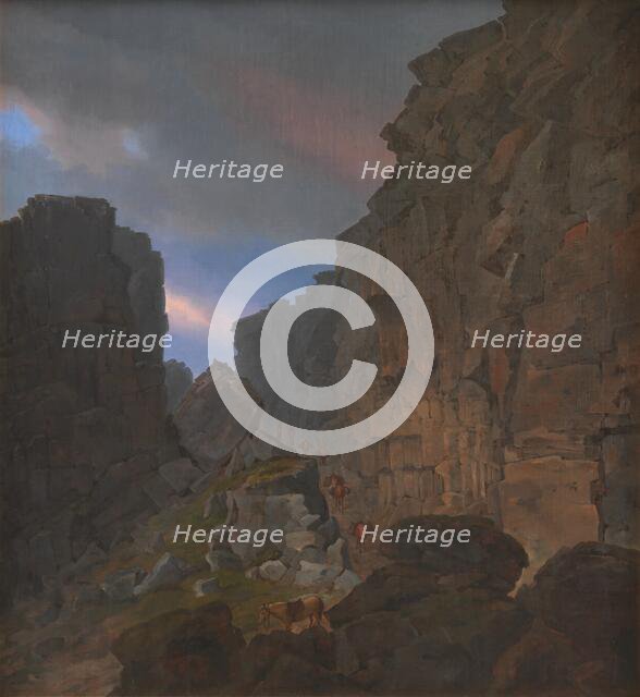 The Southern Entrance to Almannagiaa near Thingvalla in Iceland, 1832. Creator: Johann Christian Michael Ezdorf.