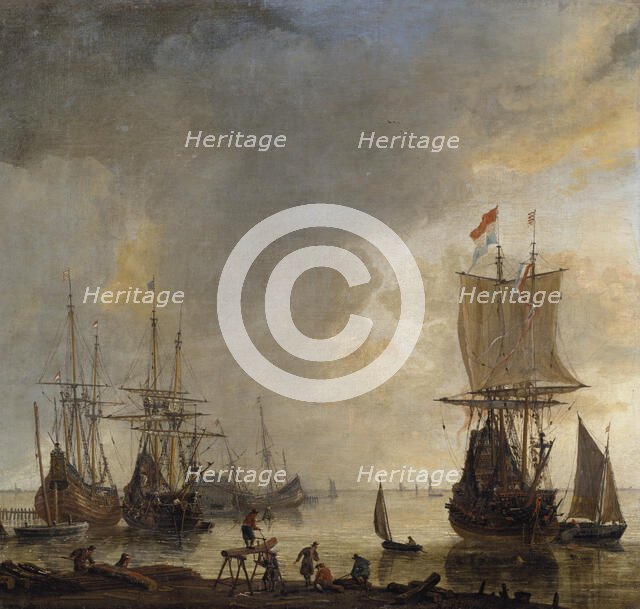 The Ship-yard in Amsterdam, mid-17th century. Creator: Reinier Zeeman.