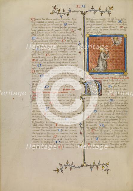 David Pointing to His Eye, about 1360-1370. Creator: Master of Jean de Mandeville.