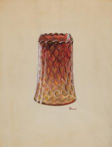 Vase (Amberina), c. 1937. Creator: Robert Stewart.