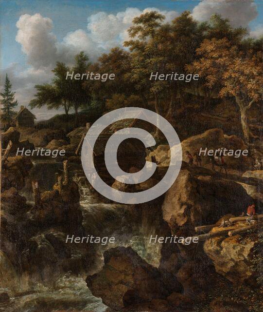 Swedish Landscape with a Waterfall, 1650-1675. Creator: Allart van Everdingen.