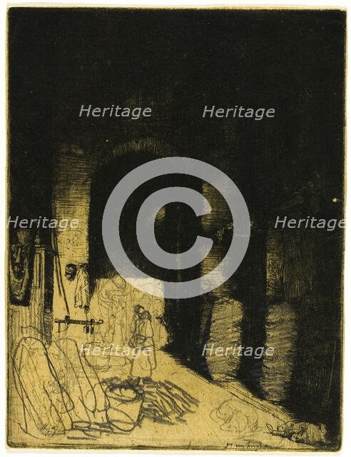 Interior of Charcoal Shop, Florence, 1905. Creator: Donald Shaw MacLaughlan.