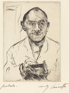 Selbstbildnis (Self-Portrait), 1915. Creator: Lovis Corinth.