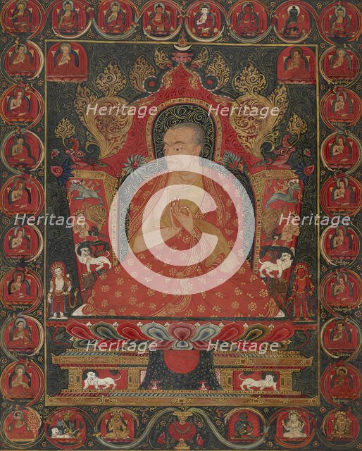 Khenchen Tashi Tshultrim and His Ordination Lineage, c1400. Creator: Unknown.