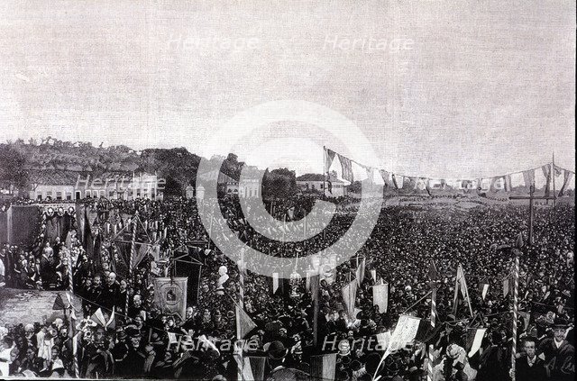 Campaign mass of Thanksgiving in Rio de Janeiro on 17 May 1888 on the occasion of the abolition o…