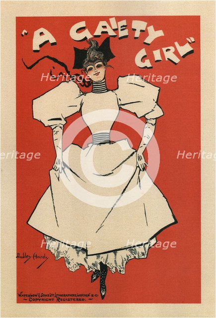 Poster for the musical comedy A Gaiety Girl by Sidney Jones, 1895. Artist: Hardy, Dudley (1866-1922)