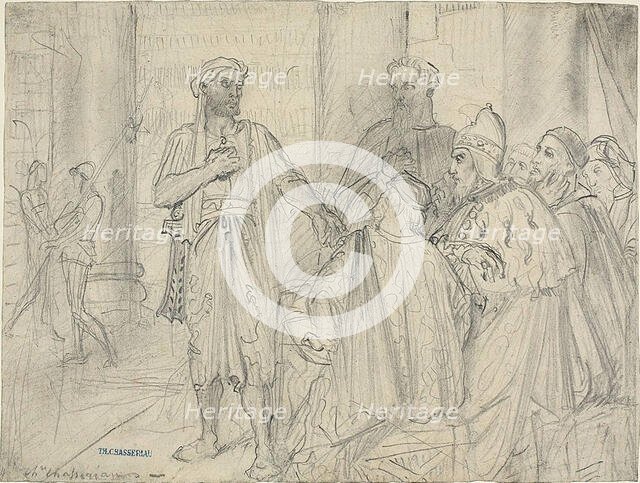 Othello's Speech to the Senators of Venice, c. 1844. Creator: Theodore Chasseriau.