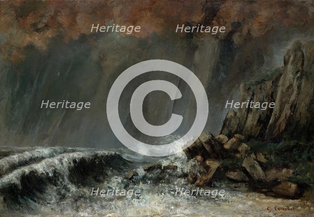 Marine: The Waterspout, 1870. Creator: Gustave Courbet.