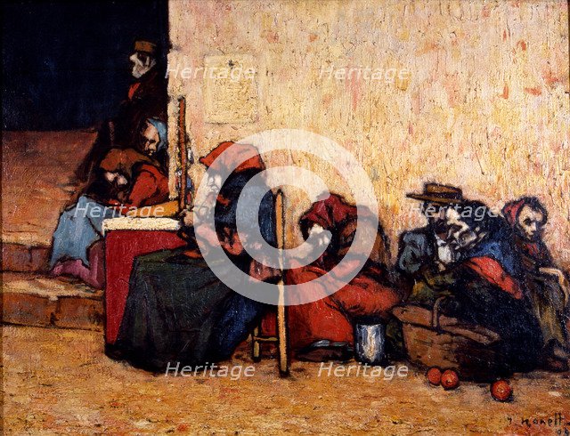Poor waiting the soup', 1899, oil by Isidre Nonell.