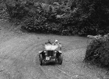 AH Langley's 1935 MG Magnette/Magna of the Three Musketeers team, Devon, late 1930s. Artist: Bill Brunell.