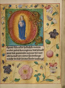 Initial G: The Virgin and Child; Book of Hours, about 1500. Creator: Workshop of Gerard Horenbout.