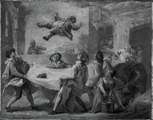 Sancho Panza Being Tossed in a Blanket, 1723/24. Creator: Pierre Charles Tremolieres.