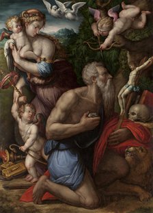 The Temptation of Saint Jerome. Creator: Vasari, Giorgio (1511-1574).