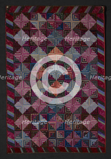 Quilt (Log Cabin), 1875-1898. Creator: Rachel M. Henderson.