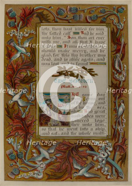 Illuminated Parable: The Sower, c. 1936. Creators: Robert Stewart, James Gross.