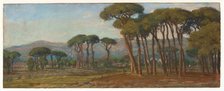 Extensive Landscape with a Village and Hillside in the Distance, c. 1860. Creator: Félix Hippolyte Lanoue.