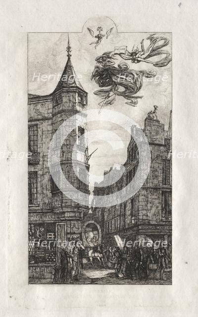 Etchings of Paris: Tourelle, rue de lEcole de Médicine, 1861. Creator: Charles Meryon (French, 1821-1868).