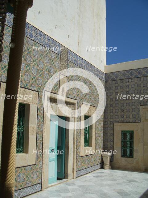 Tiled courtyard, Dar Essid Museum, Sousse, Tunisia, 2009.  Creator: Amanda Waite.