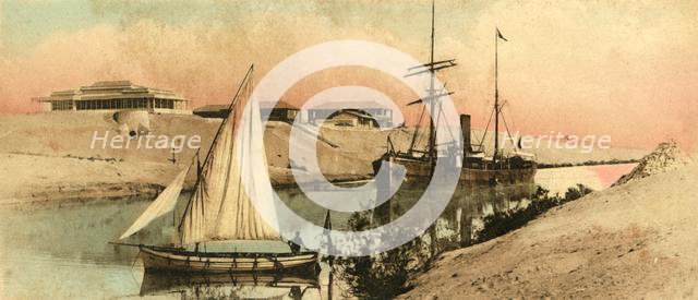 'Canal of Suez - Chantier VI', c1918-c1939. Creator: Unknown.