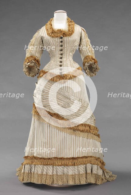 Dinner dress, American, 1878-80. Creator: Unknown.