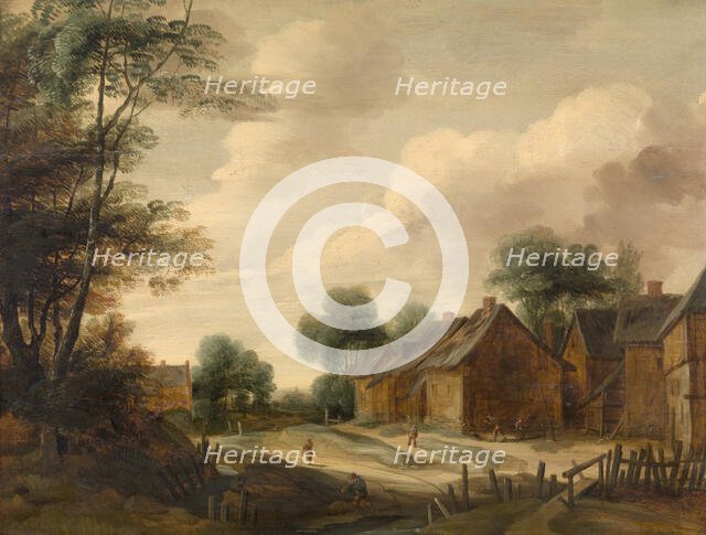 Landscape with a Farm, c1630-1650. Creator: Lodewijk de Vadder.