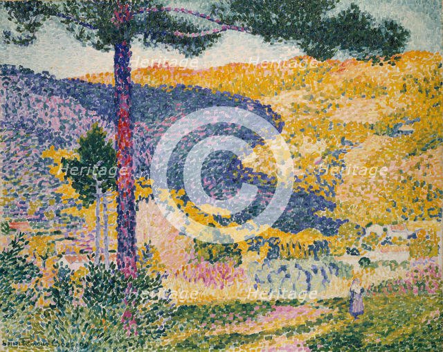 Valley with Fir (Shade on the Mountain), 1909. Creator: Henri-Edmond Cross.