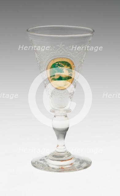 Wine Glass, Bohemia, c. 1730. Creator: Bohemia Glass.