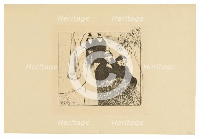 Old Women of Arles, from the Volpini Suite, 1889, printed after 1911. Creator: Paul Gauguin.