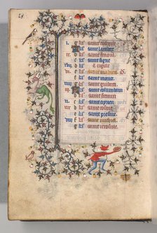 Hours of Charles the Noble, King of Navarre (1361-1425): fol. 9v, September, c. 1405. Creator: Master of the Brussels Initials and Associates (French).