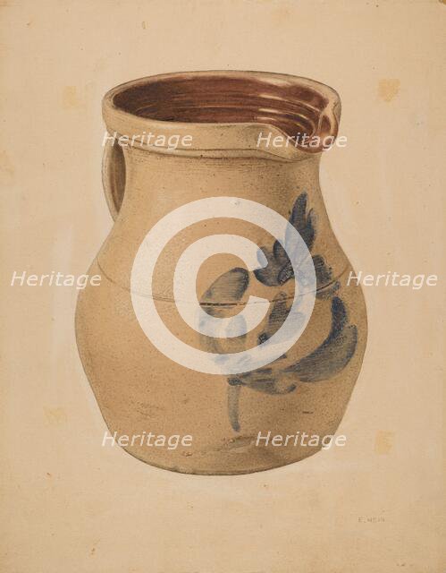 Pitcher, c. 1939. Creator: Elsie Wein.