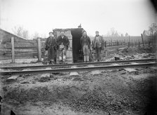 Construction workers on the Great Central Railway near Charwelton, Northamptonshire, c1873-c1923. Artist: Alfred Newton & Sons